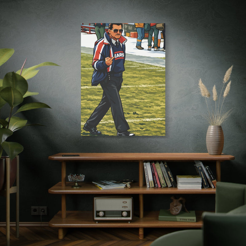 Mike Ditka Iron Mike on the Sideline canvas wall art