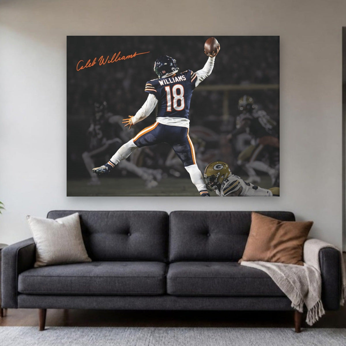 Best-selling canvas hanging in a living room