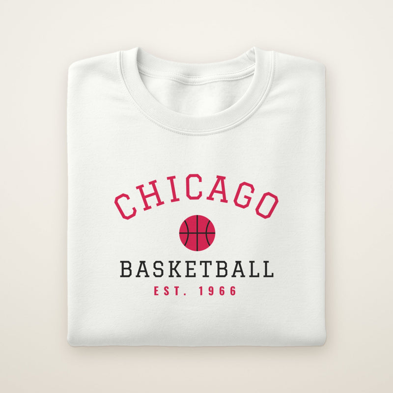 Chicago Basketball Est. 1966 crewneck in white on ivory