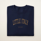 Little Italy Chicago Embroidered Crewneck — Gold Thread