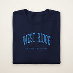 West Ridge Chicago Embroidered Crewneck — Sky Blue Thread