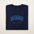Sauganash Chicago Embroidered Crewneck — Sky Blue Thread