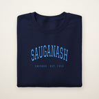 Sauganash Chicago Embroidered Crewneck — Sky Blue Thread
