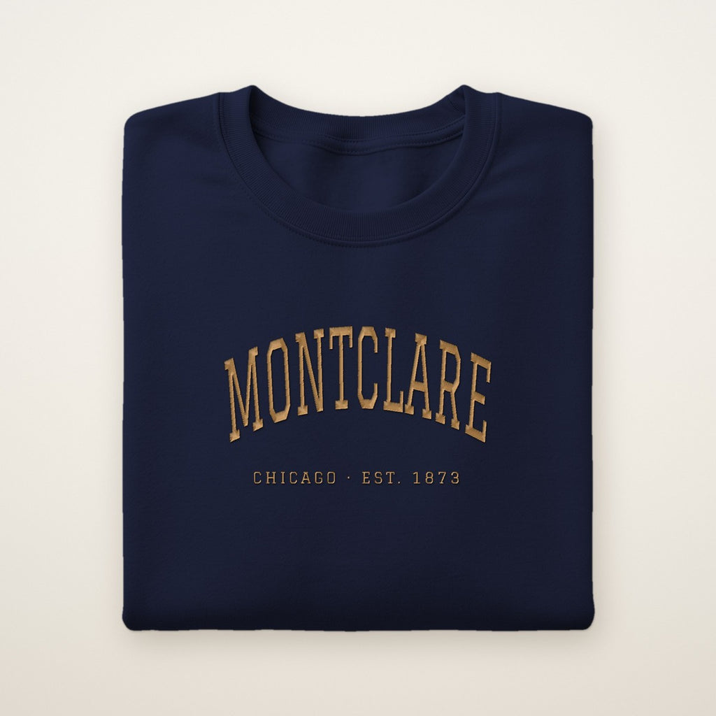 Montclare Chicago Embroidered Crewneck — Gold Thread