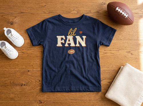 Lil Fan toddler tee, navy