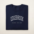 Edgebrook Chicago Embroidered Crewneck — White Thread