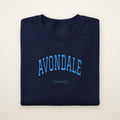 Avondale Chicago Embroidered Crewneck — Sky Blue Thread