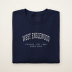 West Englewood Chicago Home 2026 Embroidered Crewneck — White Thread