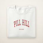 Pill Hill Chicago Embroidered Crewneck — Red Thread