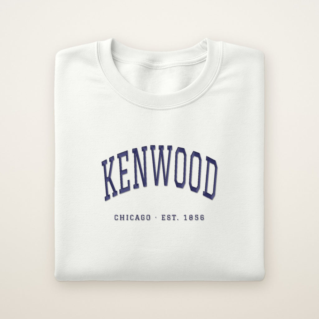 Kenwood Chicago Embroidered Crewneck — Navy Thread