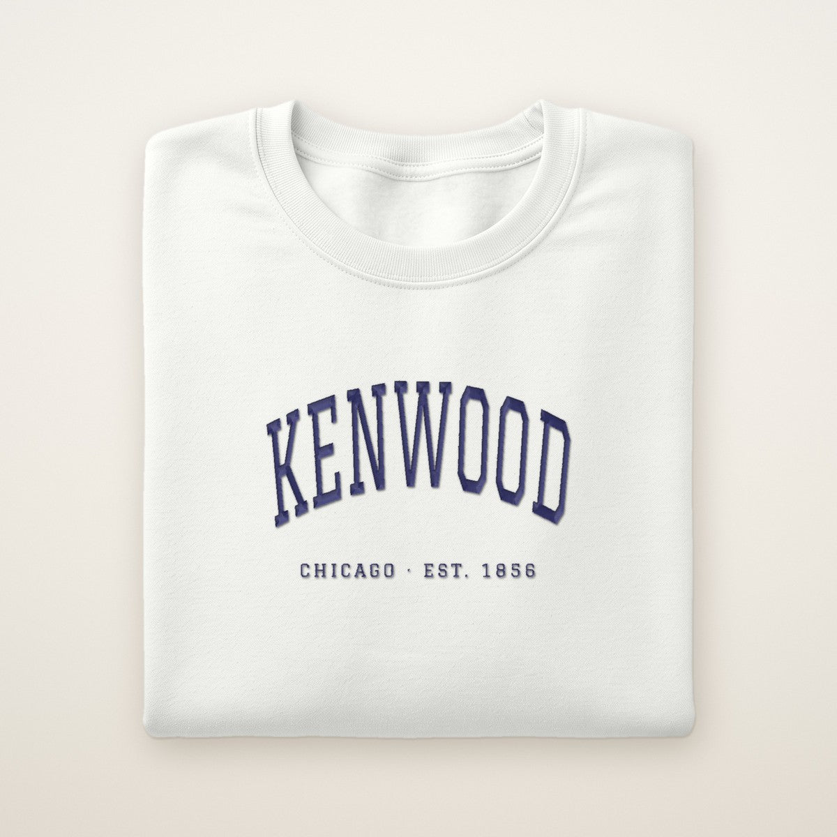 Kenwood Chicago Embroidered Crewneck — Navy Thread