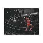 Michael Jordan slam dunk canvas wall art, front view