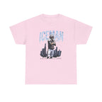 Caleb Williams Iceman t-shirt in light pink, front view