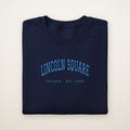 Lincoln Square Chicago Embroidered Crewneck — Sky Blue Thread
