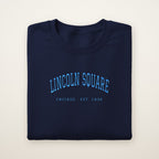 Lincoln Square Chicago Embroidered Crewneck — Sky Blue Thread