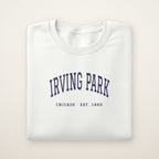 Irving Park Chicago Embroidered Crewneck — Navy Thread