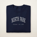 North Park Chicago Embroidered Crewneck — White Thread