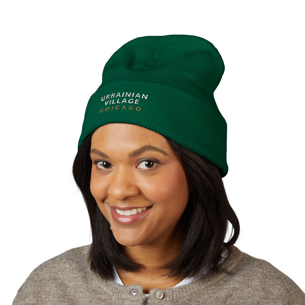 Ukrainian Village Chicago Embroidered Cuffed Beanie