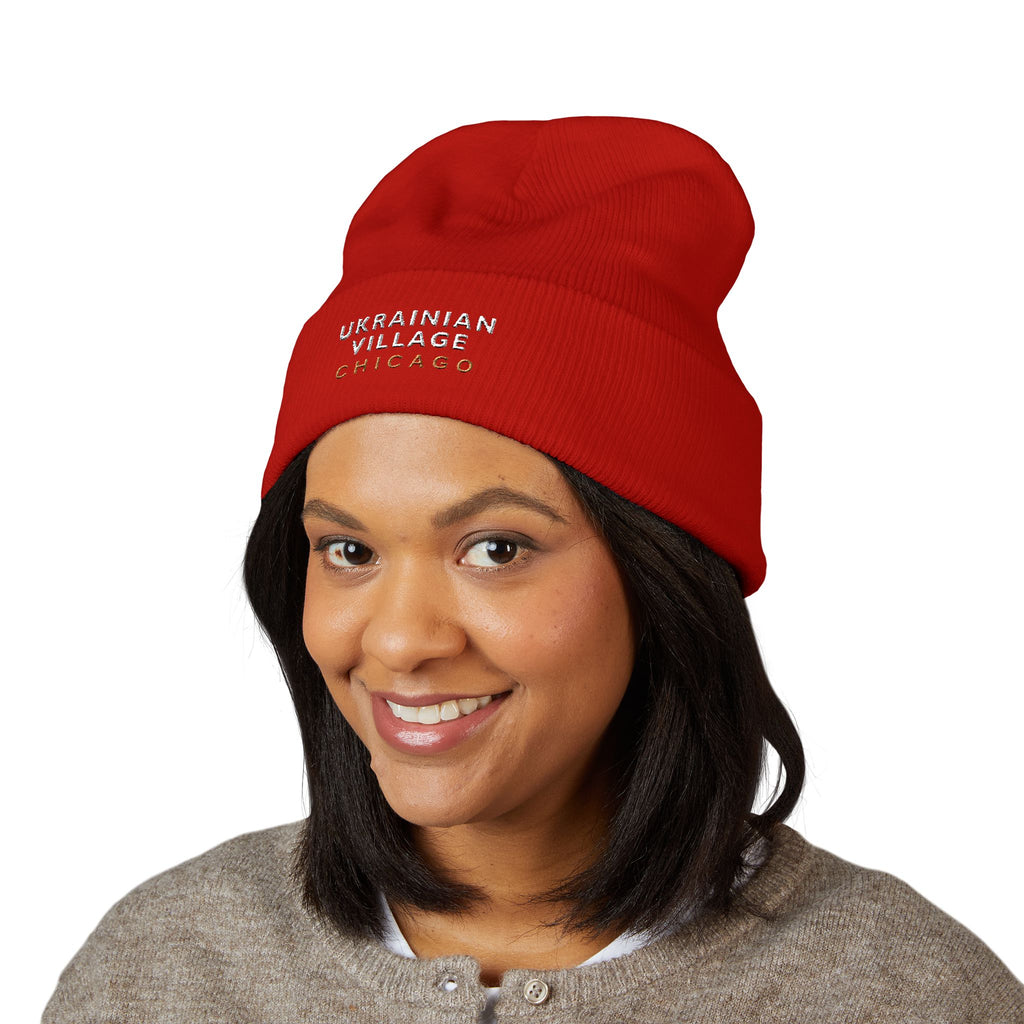 Ukrainian Village Chicago Embroidered Cuffed Beanie