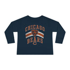 Vintage Chicago Bears toddler long-sleeve tee in navy, front view