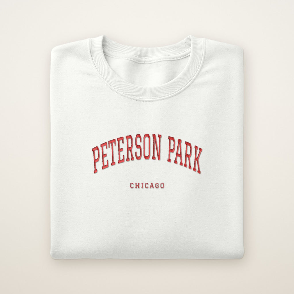 Peterson Park Chicago Embroidered Crewneck — Red Thread