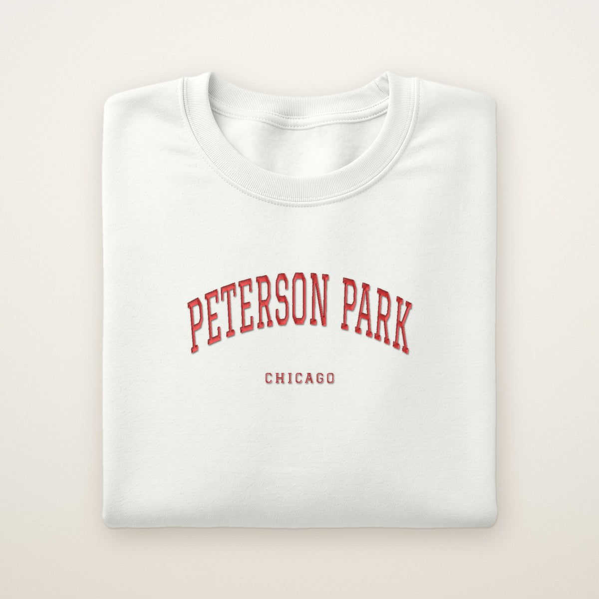 Peterson Park Chicago Embroidered Crewneck — Red Thread
