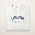 Old Irving Park Chicago Home 2026 Embroidered Crewneck — Navy Thread