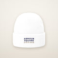 Armour Square Chicago Embroidered Cuffed Beanie — Navy Thread