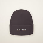 Chicago Est. 1837 embroidered cuffed beanie in Dark Grey