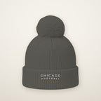Chicago Football Est. 1920 embroidered pom-pom beanie in Dark Heather Grey