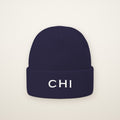 CHI embroidered cuffed beanie in Navy
