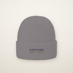 Chicago Est. 1837 embroidered cuffed beanie in Heather Grey