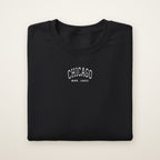 Chicago embroidered youth crewneck in Black with white thread