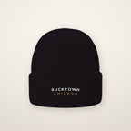 Bucktown Chicago Embroidered Cuffed Beanie in Black