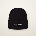 Pilsen Chicago Embroidered Cuffed Beanie in Black