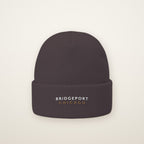 Bridgeport Chicago Embroidered Cuffed Beanie in Dark Grey