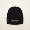 Andersonville Chicago Embroidered Cuffed Beanie in Black