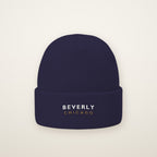 Beverly Chicago Embroidered Cuffed Beanie in Navy
