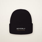 Beverly Chicago Embroidered Cuffed Beanie in Black