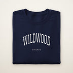Wildwood Chicago Embroidered Crewneck — White Thread