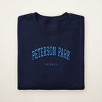 Peterson Park Chicago Embroidered Crewneck — Sky Blue Thread