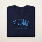 Pullman Chicago Embroidered Crewneck — Sky Blue Thread