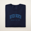 River North Chicago Embroidered Crewneck — Sky Blue Thread