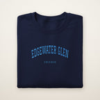 Edgewater Glen Chicago Embroidered Crewneck — Sky Blue Thread