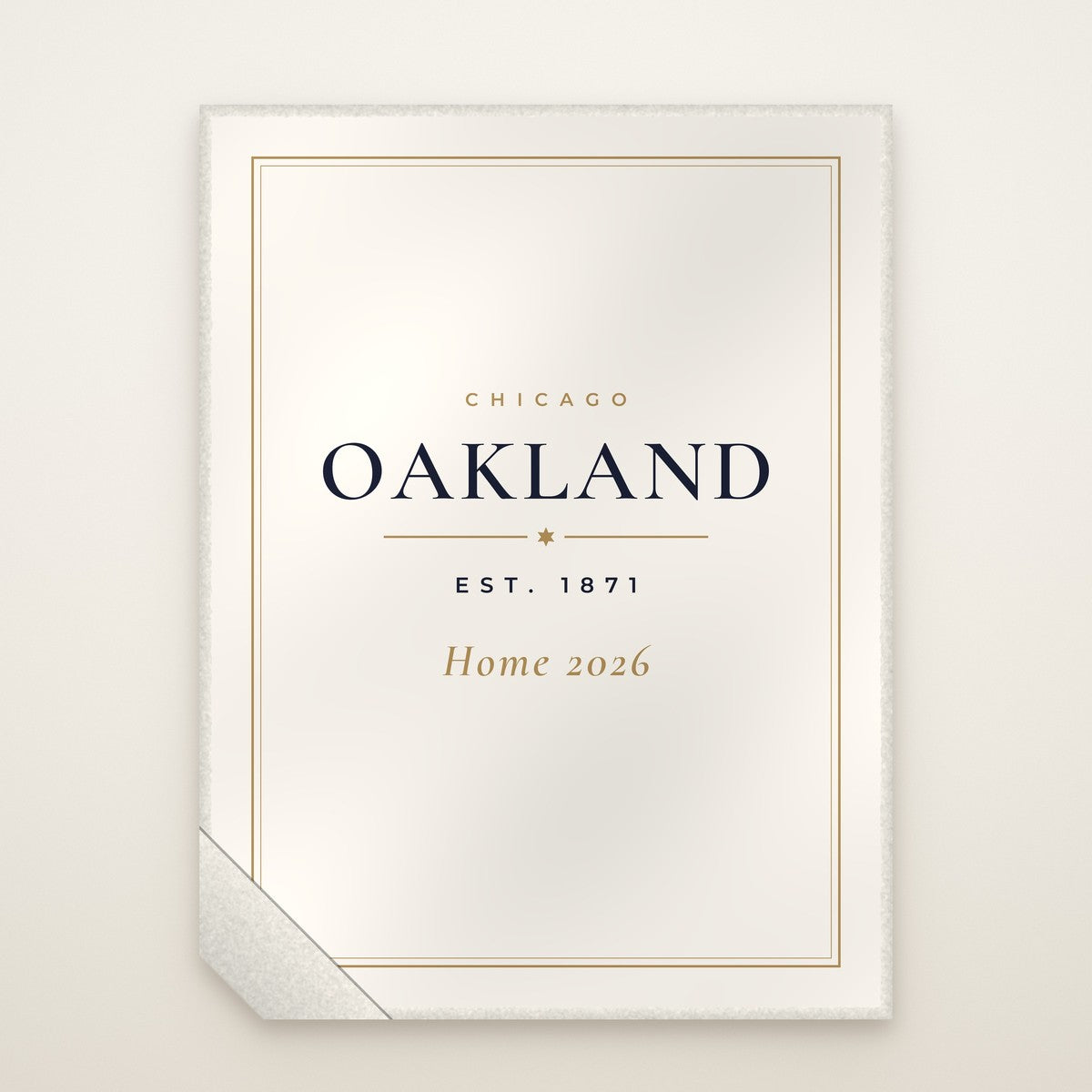 Oakland Chicago Home 2026 Sherpa Blanket – Est. 1871