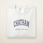 Chatham Chicago Embroidered Crewneck — Navy Thread
