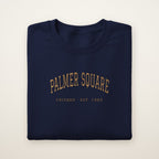 Palmer Square Chicago Embroidered Crewneck — Gold Thread