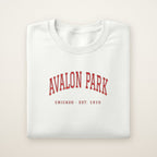 Avalon Park Chicago Embroidered Crewneck — Red Thread