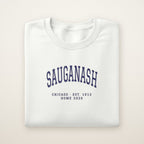 Sauganash Chicago Home 2026 Embroidered Crewneck — Navy Thread