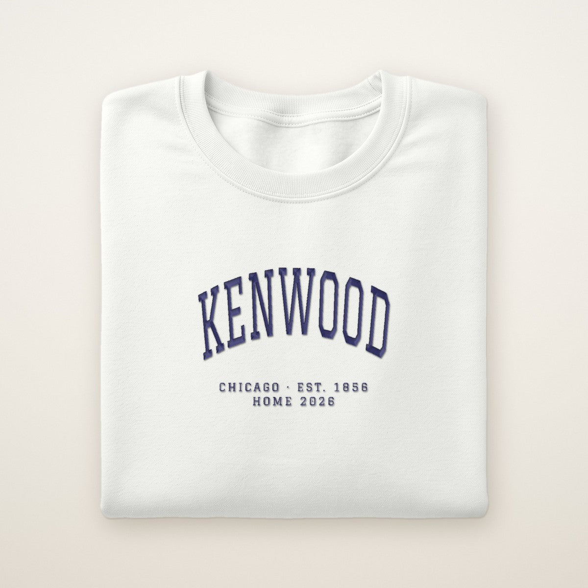 Kenwood Chicago Home 2026 Embroidered Crewneck — Navy Thread